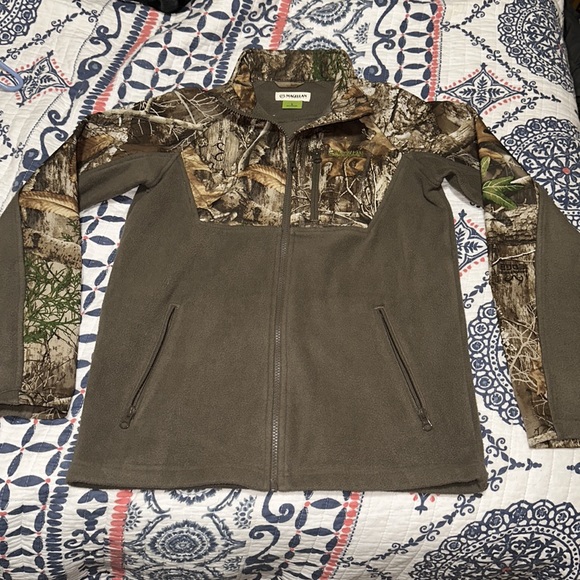 YL Magellan RealTree Camo Zip up fleece jacket - Picture 2 of 5